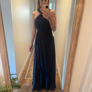 Elegant Navy Blue bridesmaid dress